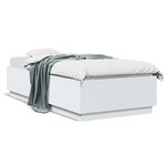 vidaXL Cadre de lit sans matelas blanc 100x200 cm