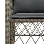 vidaXL Ensemble à manger de jardin 5 Pièces coussins gris résine tressée