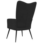 vidaXL Chaise de relaxation Noir Velours