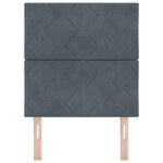vidaXL Tête de lit LED avec reliefs en diamants gris foncé  80 cm  en velours.