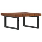 vidaXL Étagère de vasque murale acier et bois de chêne massif