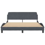 vidaXL Cadre de lit sans matelas gris foncé 160x200 cm velours