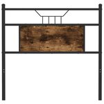 vidaXL Tête de lit chêne fumé 90 cm bois d'ingénierie et acier