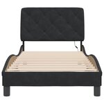 vidaXL Cadre de lit avec LED sans matelas noir 80x200 cm velours