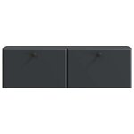 vidaXL Meuble TV mural 98 x 31 x 30 cm Noir Bois d'ingénierie