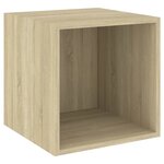 vidaXL Armoires murales 2 Pièces Chêne Sonoma 37x37x37 cm Bois ingénierie
