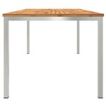 vidaXL Table à manger d'extérieur Marron Bois d'acacia massif