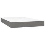 vidaXL Sommier à lattes de lit matelas LED gris foncé 120x190 cm tissu