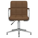 vidaXL Chaise pivotante de salle à manger Marron Tissu