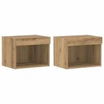vidaXL Ensemble meuble TV 2 Pièces Chêne artisanal 40 x 30 x 30 cm