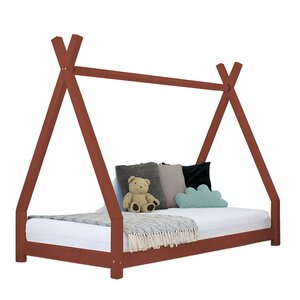 Lit tipi enfant NAKANA 120 x 200 rouge brique
