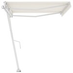 vidaXL Auvent automatique sur pied 400x300 cm Crème