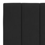 vidaXL Coussin de tête de lit Hanko noir 140 cm velours