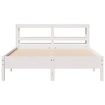 vidaXL Cadre de lit sans matelas blanc 150x200 cm bois de pin massif