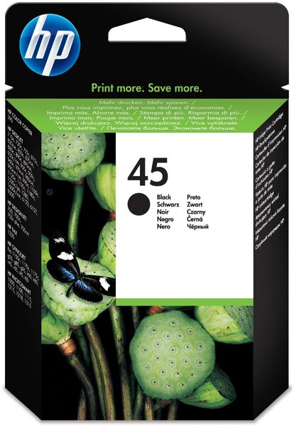 Cartouche jet d'encre originale n°45 42ml 930 pages noir hp