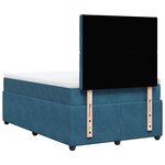vidaXL Sommier à lattes de lit et matelas Bleu foncé 120x200cm Velours