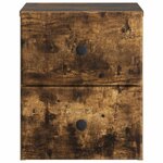 vidaXL Cabinet de chevet mural Chêne fumé 34 5 x 33 x 40 cm