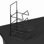 vidaXL Bureau de jeu avec pieds en forme de K Noir 90x60x75 cm