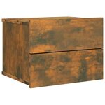 vidaXL Tables de chevet 2 Pièces Chêne fumé 40x30x30 cm Bois d'ingénierie