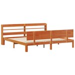vidaXL Cadre de lit avec stockage 2 Pièces Cire marron Bois de Pin Massif