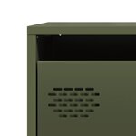 vidaXL Buffet vert olive 39x35x103 5 cm acier