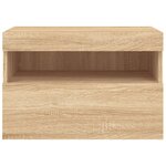 vidaXL Meuble TV mural avec lumières LED chêne sonoma 60x30x40 cm