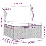 vidaXL Salon de jardin 4 Pièces avec coussins Résine tressée Marron