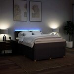 vidaXL Sommier à lattes de lit avec matelas Marron foncé 160x200 cm