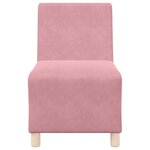 vidaXL Unité de Sofa Modulaire Sans Accoudoirs 2 Pièces Rose