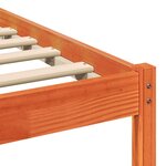 vidaXL Cadre de lit Marron cire 200 x 220 cm Bois massif en pin