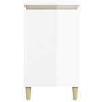 vidaXL Tables de chevet 2Pièces blanc brillant 40x35x70cm bois ingénierie