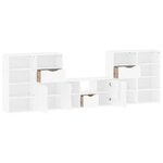 vidaXL Meubles TV 5 Pièces avec rangement ODDA blanc bois de pin massif