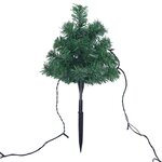 vidaXL Arbres d'allée de Noël 6 Pièces avec LED multicolores 45 cm PVC