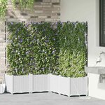 vidaXL Pots de jardin Blanc 120 x 120 x 142 cm Acier