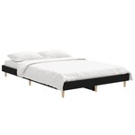 vidaXL Cadre de lit sans matelas noir 120x190 cm bois d'ingénierie