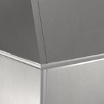 vidaXL Jardinières pilier 2 Pièces avec bol 35x35x73 cm en acier inoxydable.