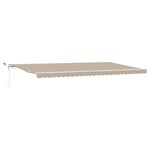 vidaXL Auvent Rétractable Beige 600 × 300 cm Polyester et métal