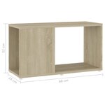 vidaXL Meuble TV Chêne sonoma 60x24x32 cm Bois d'ingénierie