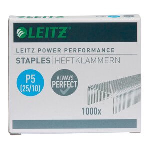 Agrafe 25/10 LEITZ - Boite de 1000 agrafes N°25/10 pour agrafeuse 60 feuilles Flatclinch 5552