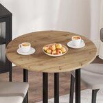 vidaXL Plateau de table chêne artisanal 80 x 80 x 1.5 cm