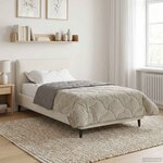vidaXL Duvet d'été simple Matelassé Gris clair 140 x 220 cm