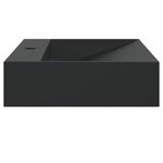 vidaXL Vasque 60x38x11 cm fonte minérale/marbre noir mat