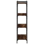 vidaXL Bibliothèque 4 niveaux chêne fumé 80x30x120cm bois d'ingénierie