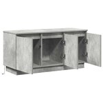 vidaXL Meuble TV avec LED Gris béton 100 x 38 x 49 cm