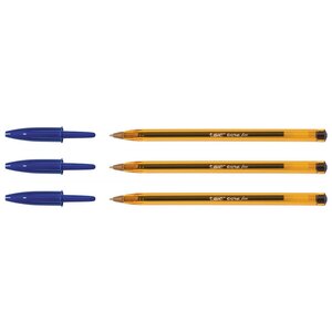 Stylo bille CRISTAL FINE Pointe Fine Bleu x 3 BIC