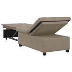 vidaXL Canapé-lit 3-en-1 en tissu taupe