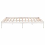 vidaXL Cadre de lit sans matelas blanc bois massif 200x200 cm