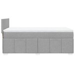 vidaXL Sommier à lattes de lit et matelas Gris clair 90x190 cm Tissu