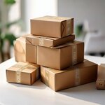 Pack and Move - Lot 6 rouleaux ruban adhésif kraft "fragile" pour emballage et déménagement - 50 m - Qualité Premium