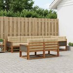 vidaXL Ensemble de canapés d'extérieur 8 pc Naturel et Beige